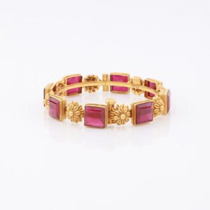 Ruby Stone with Antique Bangle