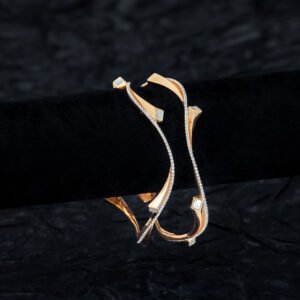 18K Zircon Stone Bangle 1